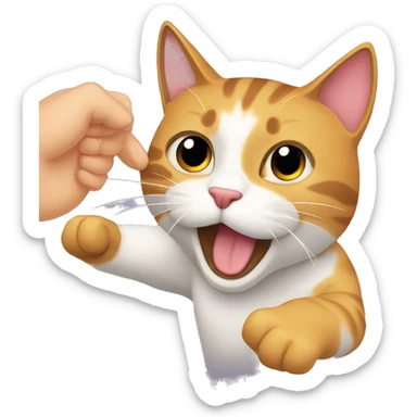 gato levantando la mano sticker