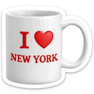 i ❤️ new york coffee mug sticker