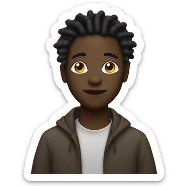 Black boy with dreads sticker