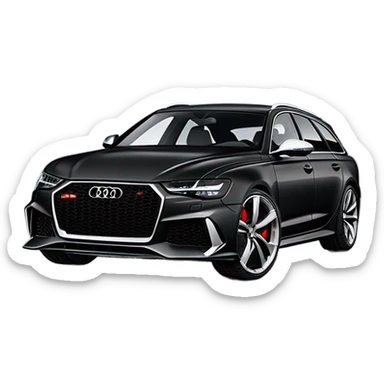 black audi rs6 sticker