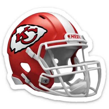 kansas city chiefs red football helmet sticker