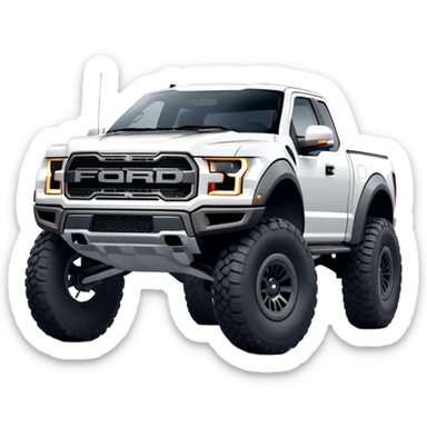 Ford f150 Raptor - Ford (Model Year: 2024) (Iconic colour: White) sticker