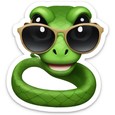 Snake with sunglasses  sticker