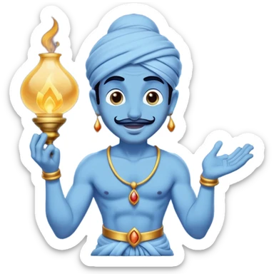 JO HUKUM MERE AAKA ALADDIN JINN EMOJI WHERE JINN COMES FROM IN LAMP sticker