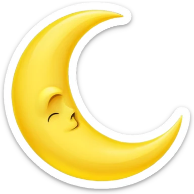 Crescent moon sticker