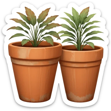 empty plant pots sticker