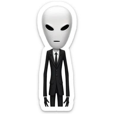 slenderman with super long acrylic nails sticker