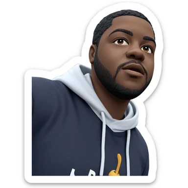 dark-skinned boy in hoodie sticker