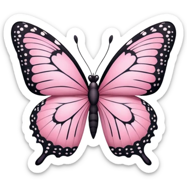 Pink butterfly sticker