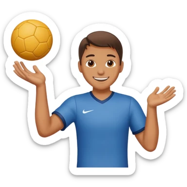 Person catching a ball sticker