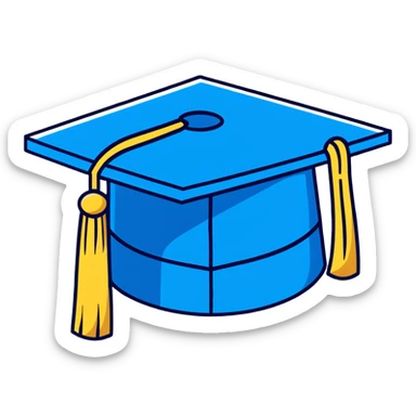 Coursera logo sticker with certificate and graduation cap sticker
