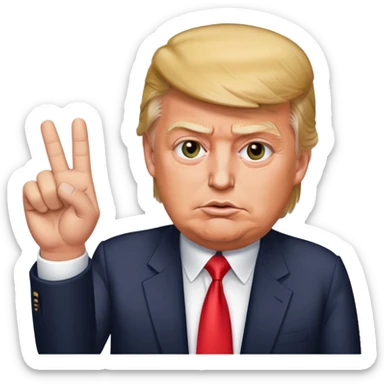 Trump flipping people off sticker