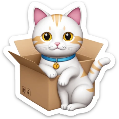 Carton Cat with TY INC logo on arms sticker