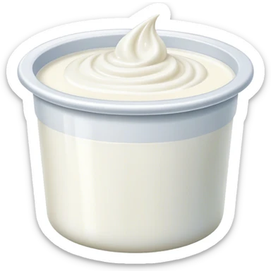 tub of yogurt sticker