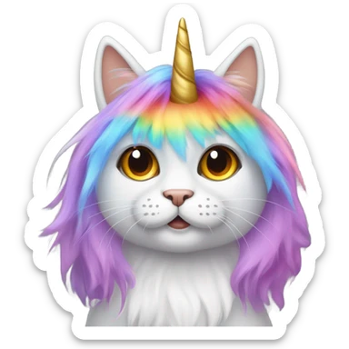 Cat unicorn sticker