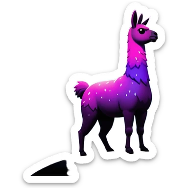 Fortnite llama signal projected in the night sky, similar to Batman's bat signal but with the Fortnite llama silhouette sticker