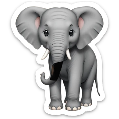 elephant and  adoor sticker