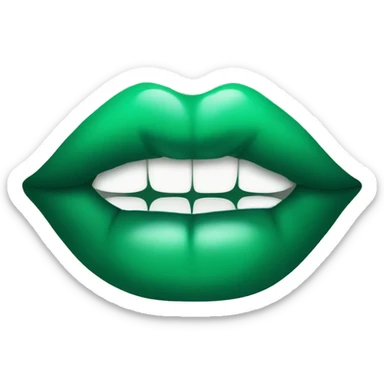  Lips emerald sticker