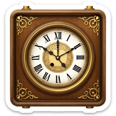 12:00 on the clock old clock sticker