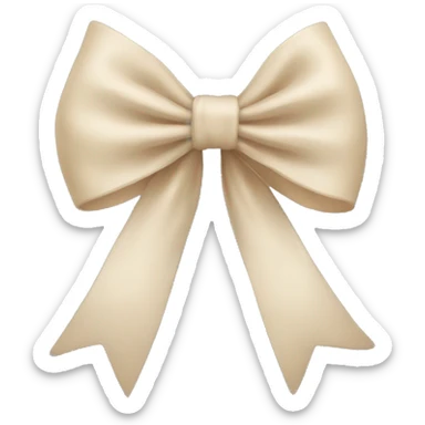 Light beige bow sticker