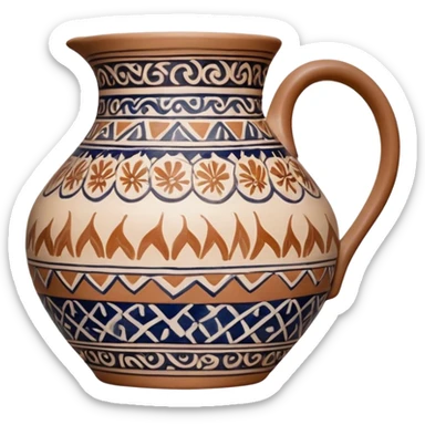 Cinematic Realistic image of a piece of Bolesławiec pottery, rendered with intricate, hand-painted designs and detailed textures, set against a softly illuminated backdrop that highlights its artisanal beauty sticker