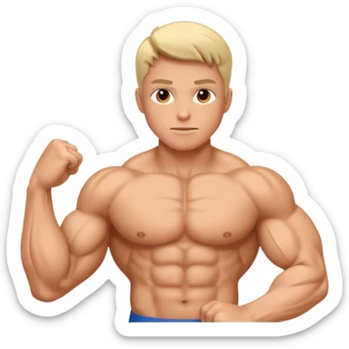 A person maintaining good health with good muscles sticker