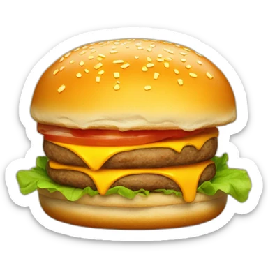Cheddar burger sticker