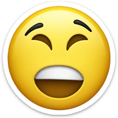 Yellow classic single smiley emoji with a bored face doing thumbs up sticker