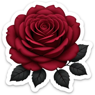 Black rose emoji sticker