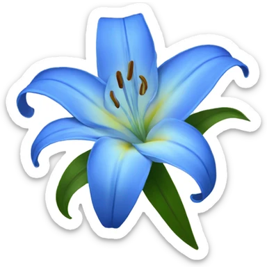 Blue Lily flower sticker