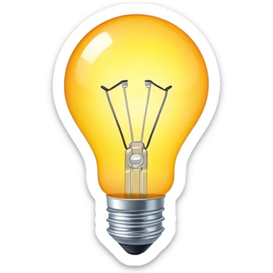 Idea bulb bright color sticker