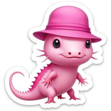 Anthropomorphic axolotl  sticker