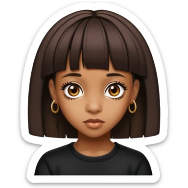 Lisa Left Eye Lopes with dark brown hair sticker