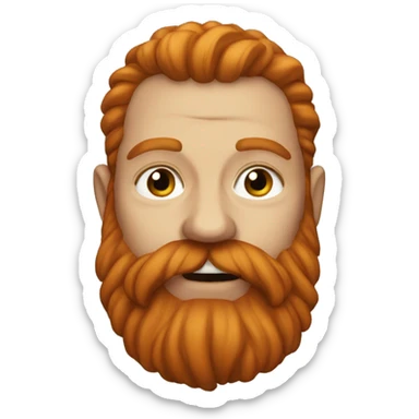a rogue dwarf with a long ginger  beard sticker
