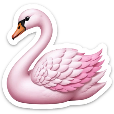 Pastel Pink Swan sticker