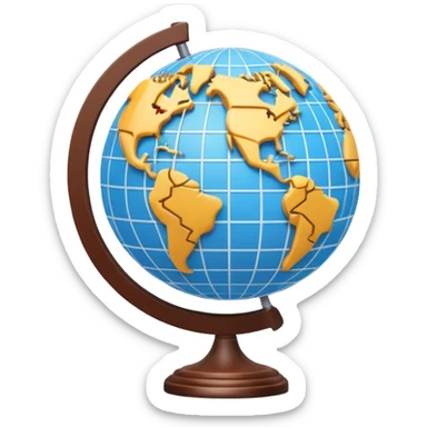 Minimal 3D emoji style stock chart combined with globe, international stocks icon, financial market symbol, neutral colors, clean shading, professional look, transparent background, no flags, no brand logos sticker