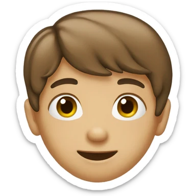 Boy heart face sticker