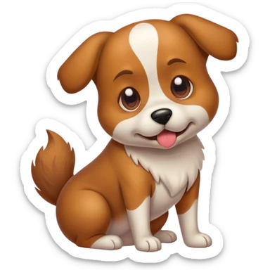 Dog pooping sticker