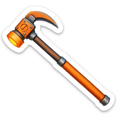 hot metal rod, iron, blacksmith sticker