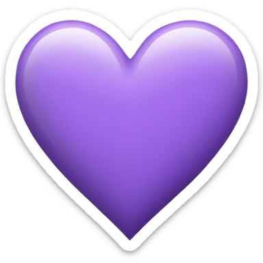 liliac purple heart sticker
