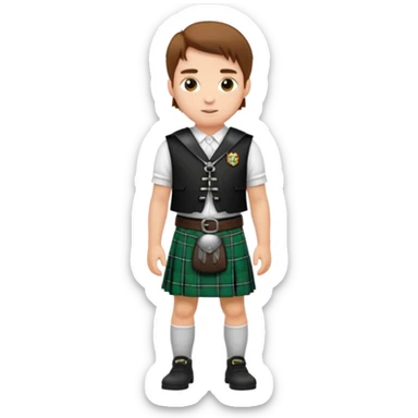 man wearing a kilt sticker