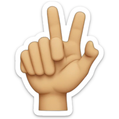 Pointing index fingers to the side sticker