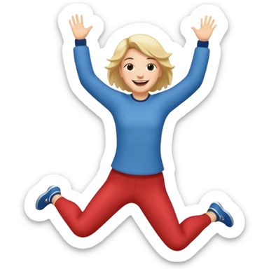jumping for joy sticker