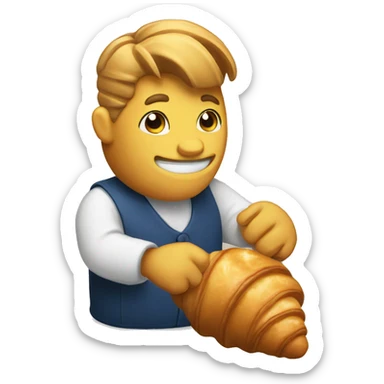 croissant eating croissant sticker