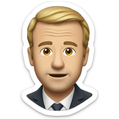 Toilet avc Macron dessus sticker