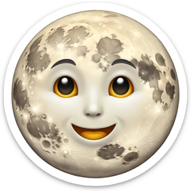 phases of the moon: full moon sticker