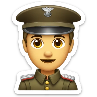 Soldat allemand brun sticker