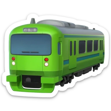 green passenger train sticker