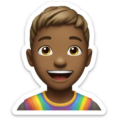 Kid farting rainbows sticker