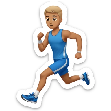 guy running workout clothes  sticker